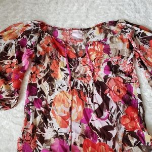 Romeo and Juliet Couture Blouse Floral Pattern Sm